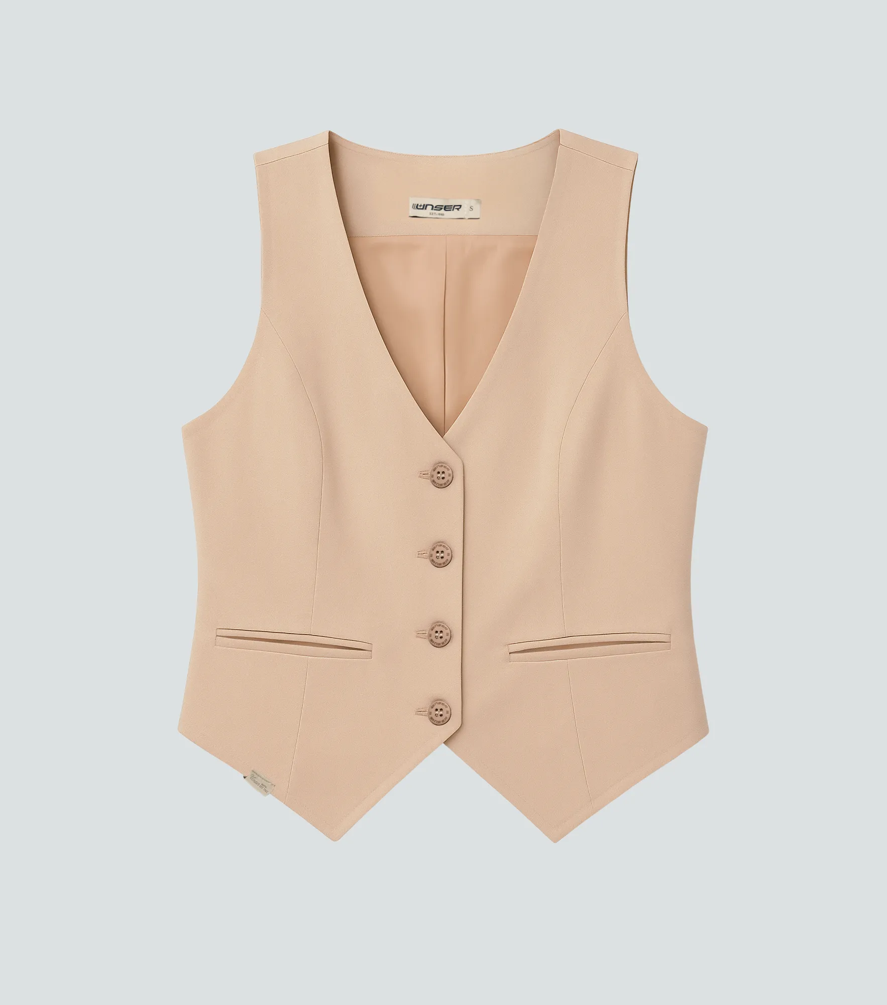 Jasmin Chaleco Unicolor Con Herraje Y Bolsillos Unser 836528 KQ