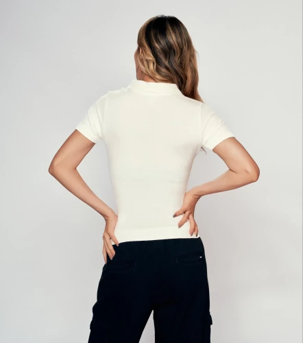 Liliana Polo Tejido Con Fajon Unicolor UnserCR