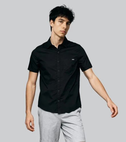 Slim Santi Camisa M C Unicolor UnserNG