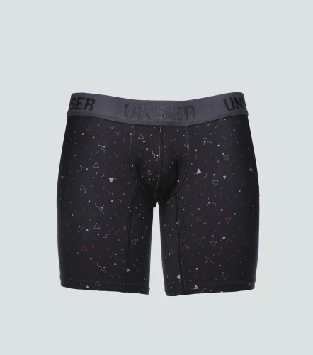 Axel Boxer Microfibra Negro Con Figuras Y Triangulos UnserNG
