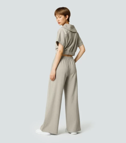 Gigi Set Pantalon Y Blusa Con Maxicuello Oversize TyperGR