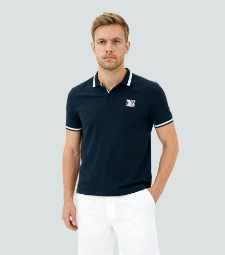 Comfort Yesid Polo Para Hombre Unicolor Manga Corta UnserAV