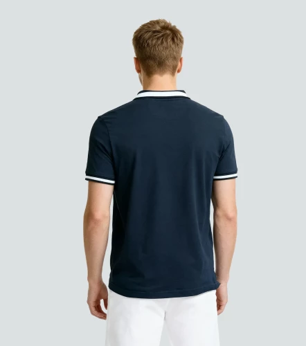 Comfort Yesid Polo Para Hombre Unicolor Manga Corta UnserAV