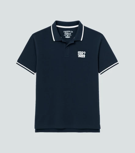 Comfort Yesid Polo Para Hombre Unicolor Manga Corta UnserAV