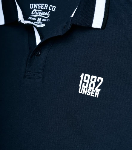 Comfort Yesid Polo Para Hombre Unicolor Manga Corta UnserAV