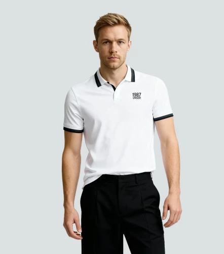 Comfort Yesid Polo Para Hombre Unicolor Manga Corta UnserBL