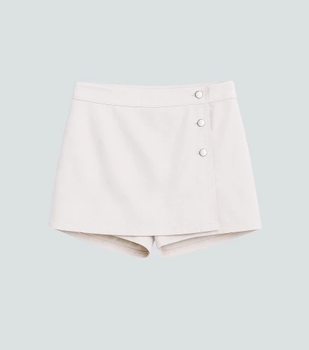 Falda Para Mujer Short En Indigo Con Proceso Vintage Candy DerekBH