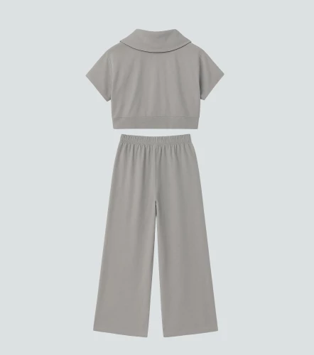 Gigi Set Pantalon Y Blusa Con Maxicuello Oversize TyperGR