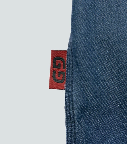 Yves Camisa En Denim Masculina GroggyAZ