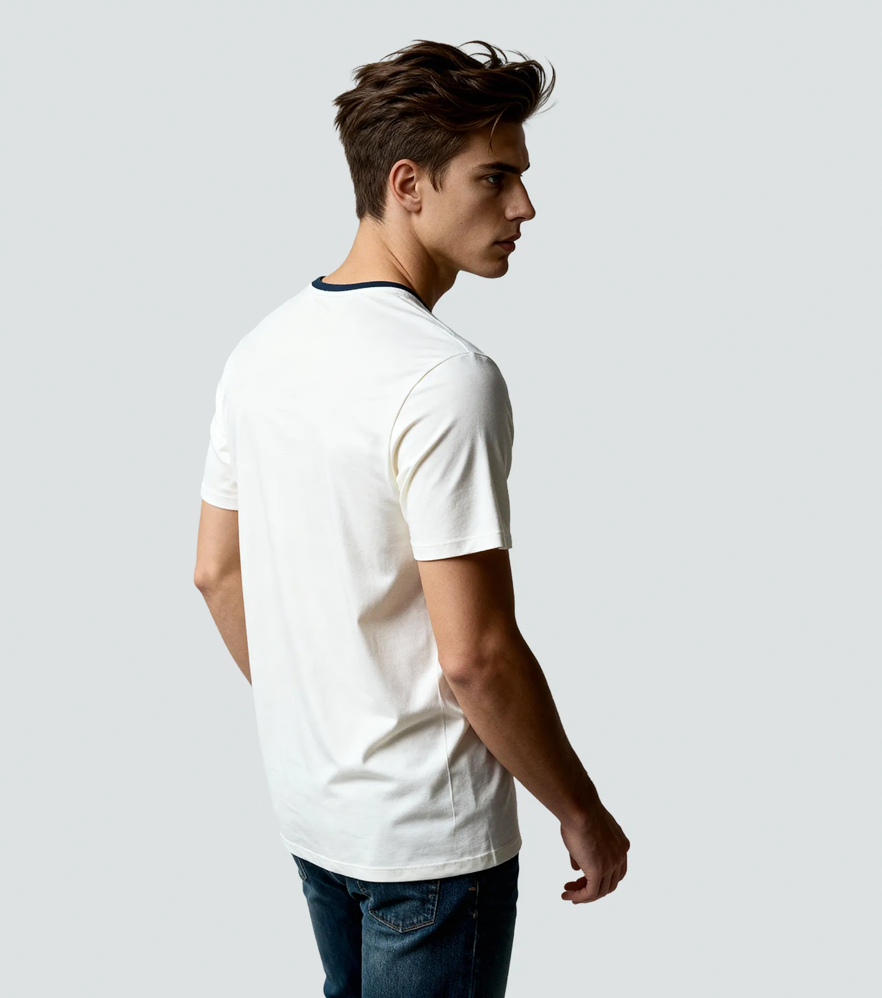 Slim Lucas T Shirt Con Cuello Combinado Con Estampado Unser 836238 AR