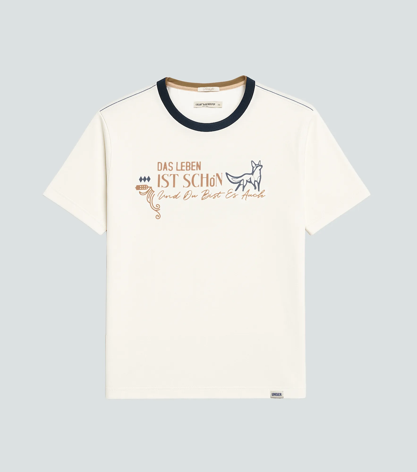 Slim Lucas T Shirt Con Cuello Combinado Con Estampado Unser 836238 AR