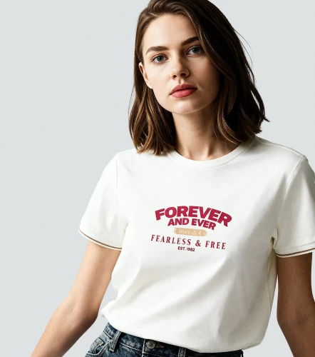 Martina Blusa T Shirt Unicolor Con Tejidos En Puno Y Estampado UnserAR