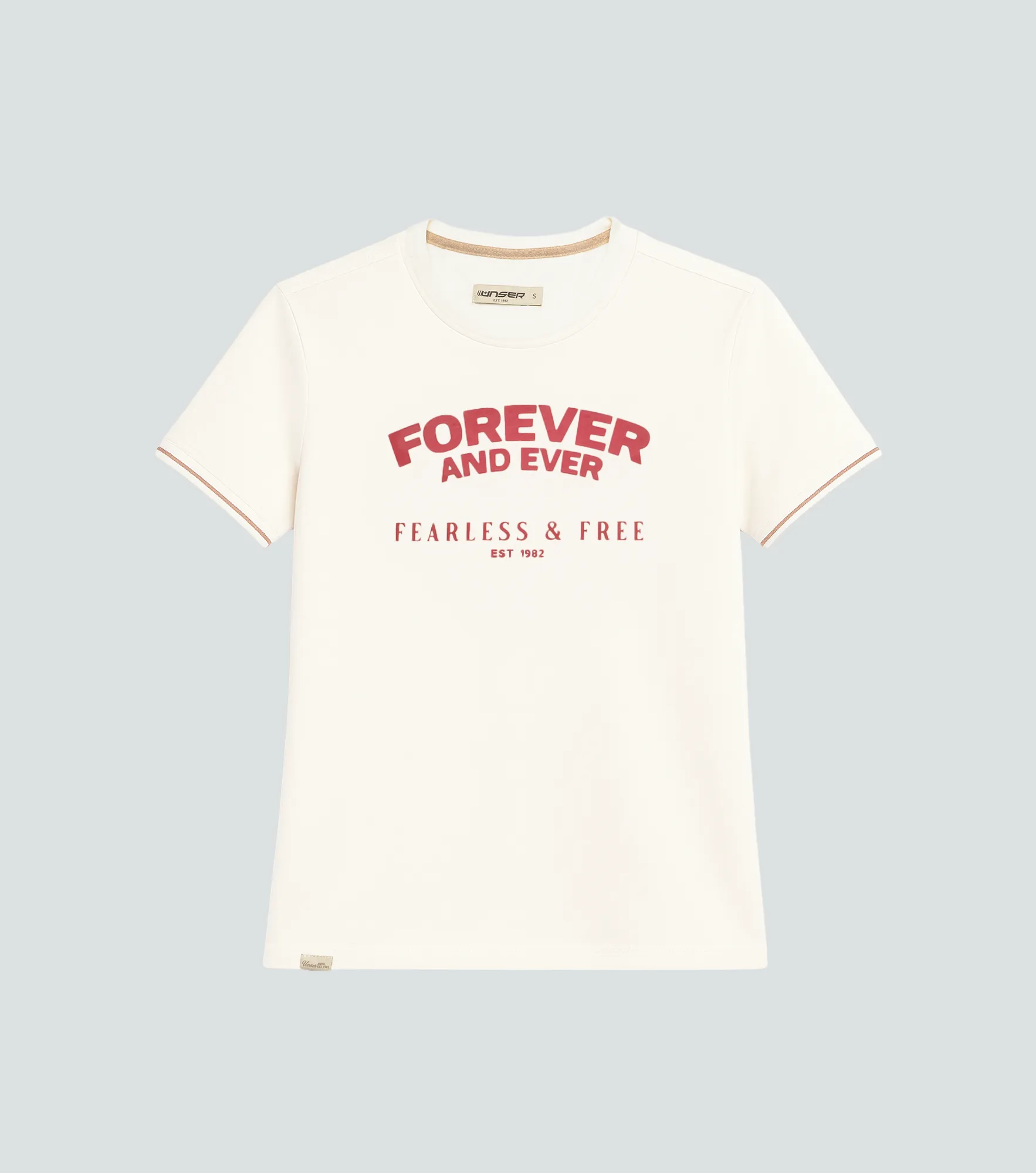 Martina Blusa T Shirt Unicolor Con Tejidos En Puno Y Estampado Unser 836564 AR