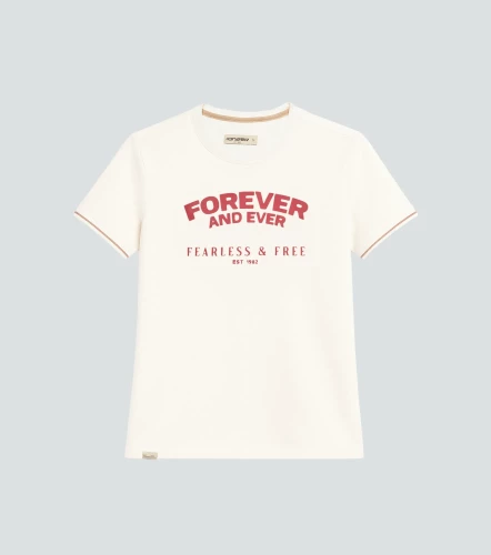 Martina Blusa T Shirt Unicolor Con Tejidos En Puno Y Estampado UnserAR