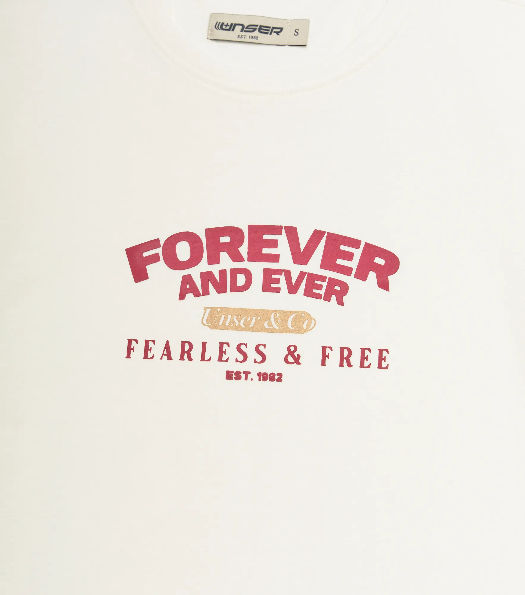 Martina Blusa T Shirt Unicolor Con Tejidos En Puno Y Estampado Unser 836564 AR