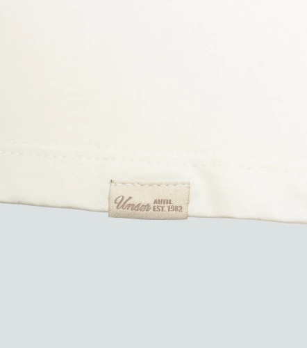 Martina Blusa T Shirt Unicolor Con Tejidos En Puno Y Estampado UnserAR