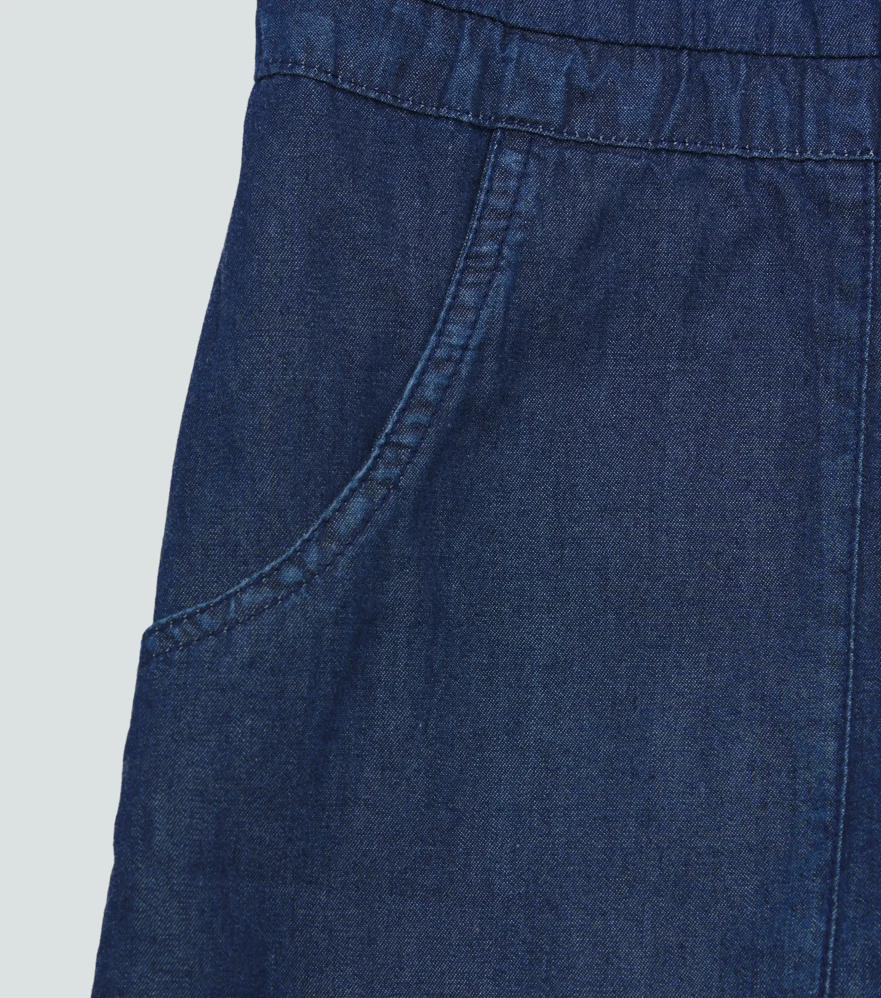 Roxana Vestido En Denim Manga Sisa Con Bolsillos En Delantero Unser 836093 AZ