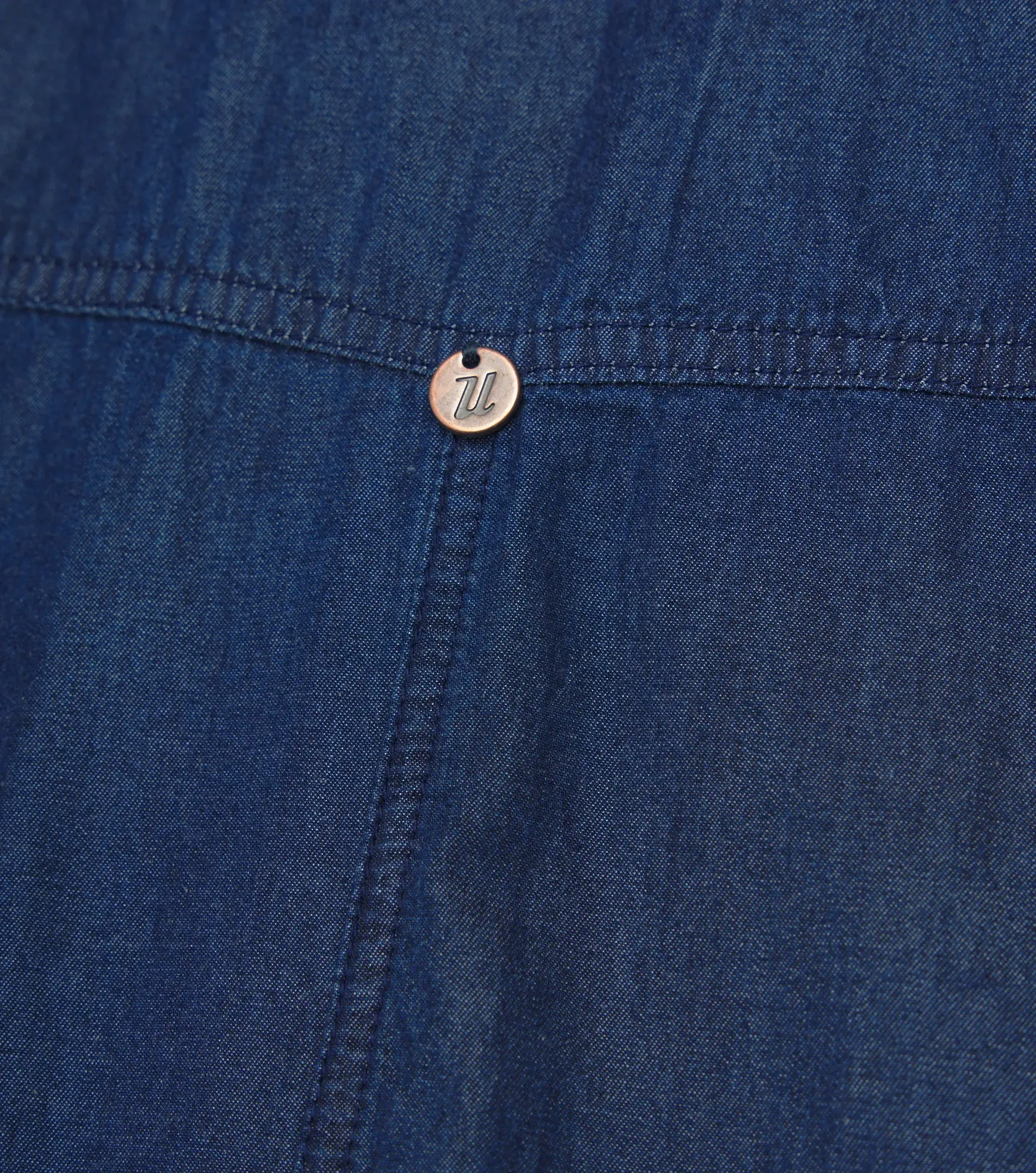 Roxana Vestido En Denim Manga Sisa Con Bolsillos En Delantero Unser 836093 AZ