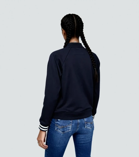 Zoe Buzo Unicolor Con Vivo En Tono Contraste Y Estampado UnserAV