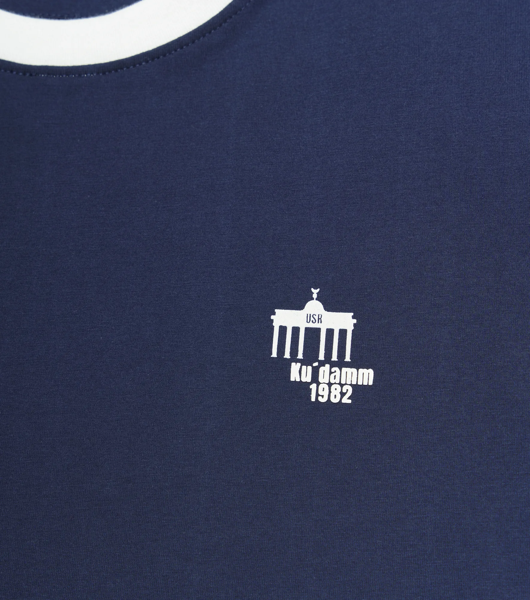 Comfort Paul T Shirt Unicolor Con Sesgo Y Estampado Contraste Unser 837011 AV