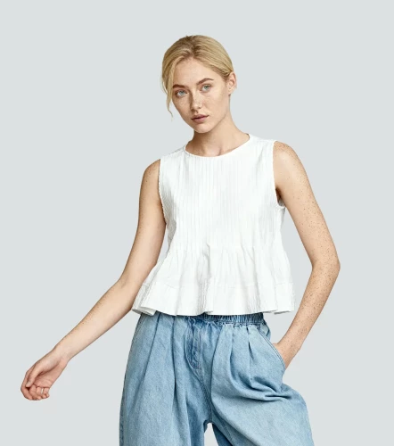 Blusa Para Mujer Con Alforzas Derek LovelyBL