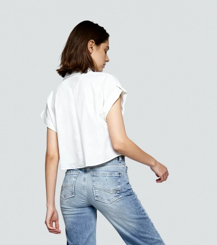 Angel Blusa Manga Sisa Con Charreteras En Hombro UnserBL