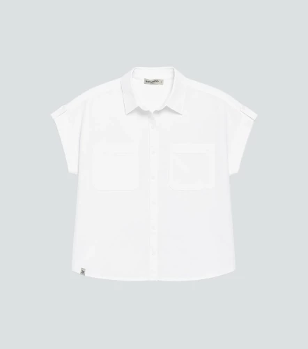 Angel Blusa Manga Sisa Con Charreteras En Hombro UnserBL