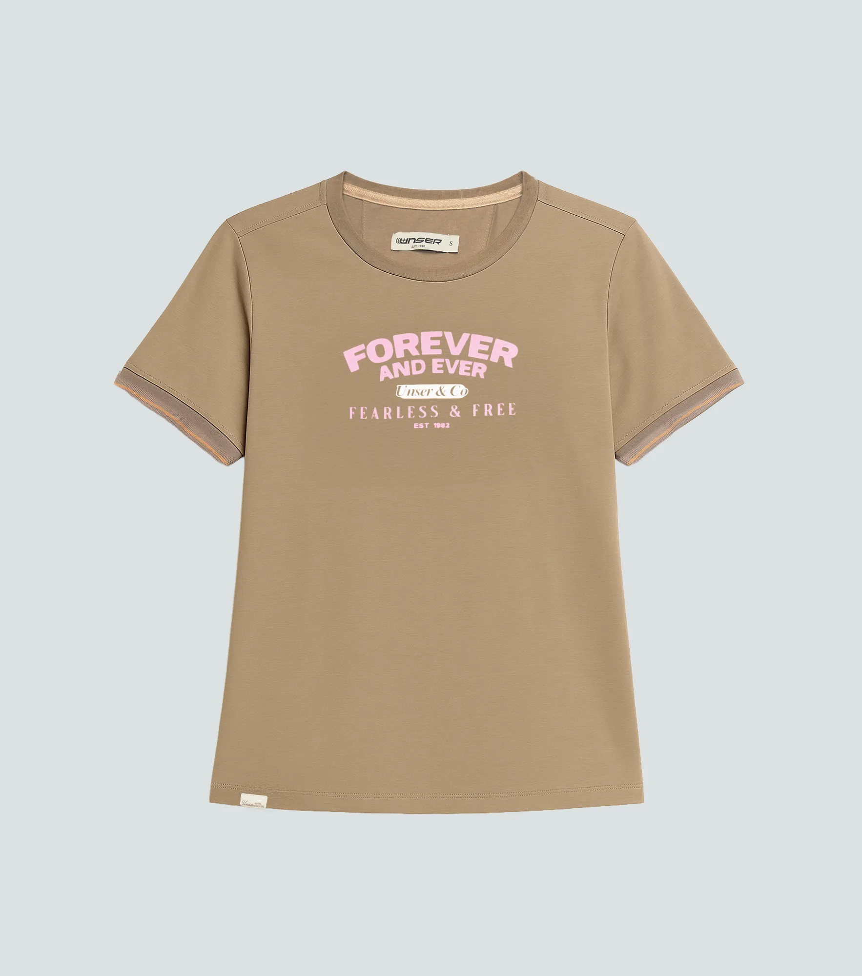 Martina Blusa T Shirt Unicolor Con Tejidos En Puno Y Estampado Unser 836564 AR