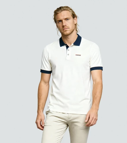 Slim Cristian Polo Combinado Con Tejidos UnserCR