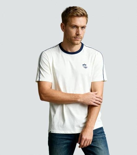 Comfort Paul T Shirt Unicolor Con Sesgo Y Estampado Contraste UnserCR
