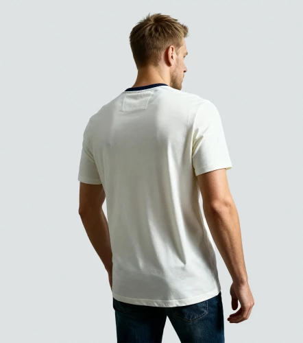 Comfort Paul T Shirt Unicolor Con Sesgo Y Estampado Contraste UnserCR