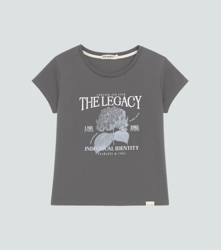 Aitana Blusa T Shirt Unicolor Con Estampado En Delantero UnserGR