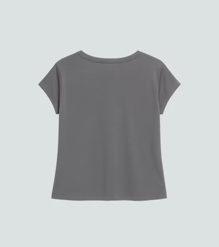 Aitana Blusa T Shirt Unicolor Con Estampado En Delantero UnserGR