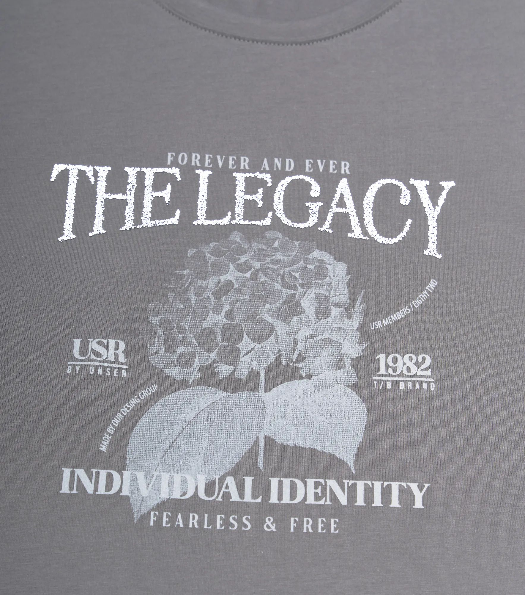 Aitana Blusa T Shirt Unicolor Con Estampado En Delantero Unser 832639 GR