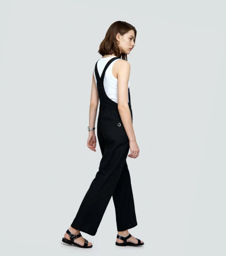 Overol Para Mujer Pantalon En Lino Unicolor DerekNG