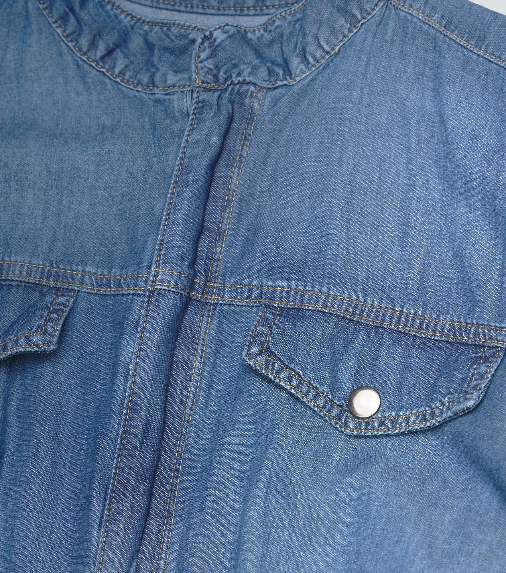 Adela Enterizo En Denim Manga Larga En Pantalon Unser 835542 AZ