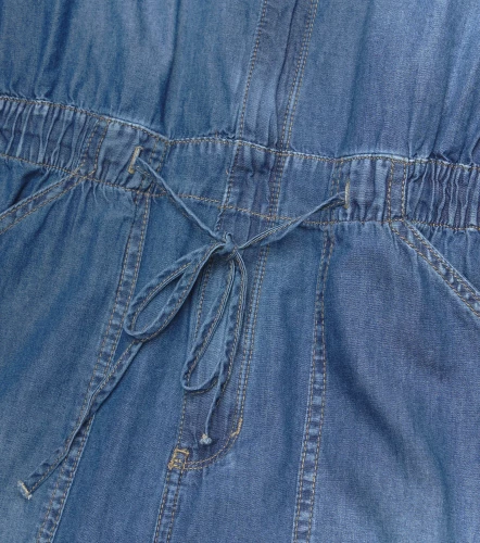 Adela Enterizo En Denim Manga Larga En Pantalon UnserAZ