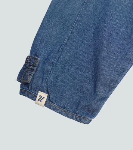 Adela Enterizo En Denim Manga Larga En Pantalon UnserAZ