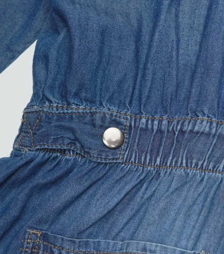 Adela Enterizo En Denim Manga Larga En Pantalon UnserAZ