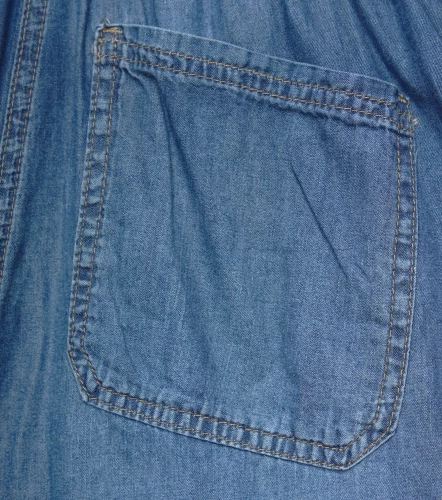 Adela Enterizo En Denim Manga Larga En Pantalon UnserAZ