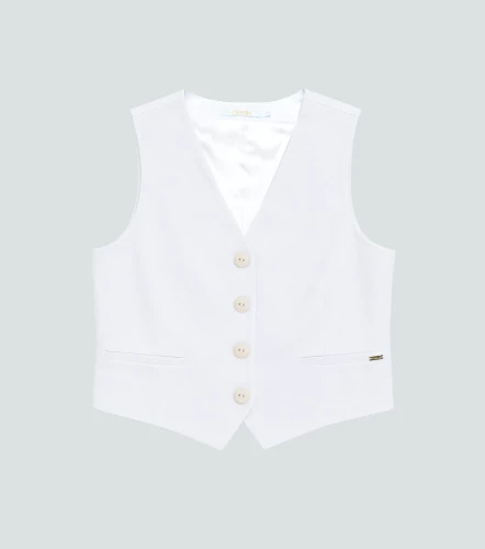 Chaleco Para Mujer En Lino Unicolor Ariana DerekBL