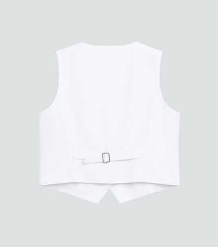 Chaleco Para Mujer En Lino Unicolor Ariana DerekBL