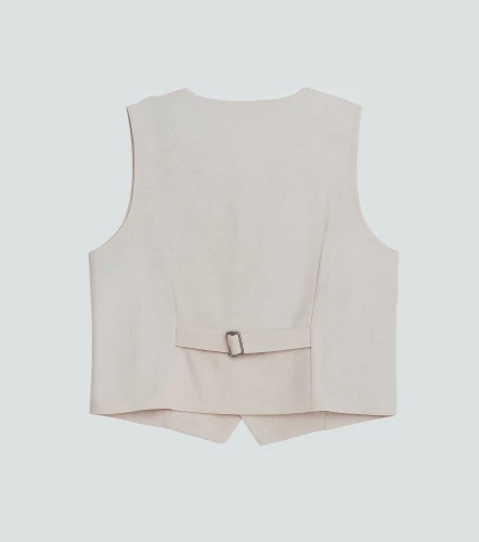 Chaleco Para Mujer En Lino Unicolor Ariana DerekKQ