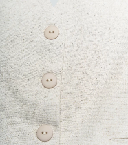 Chaleco Para Mujer En Lino Unicolor Ariana DerekKQ