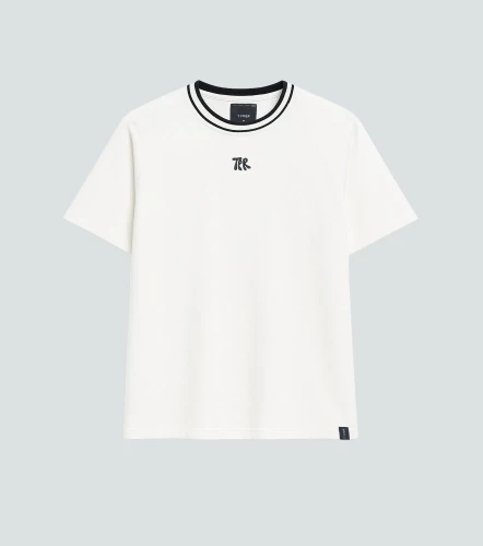 Niall T Shirt Oversise Bordada Con Cuello Tejido TyperAR