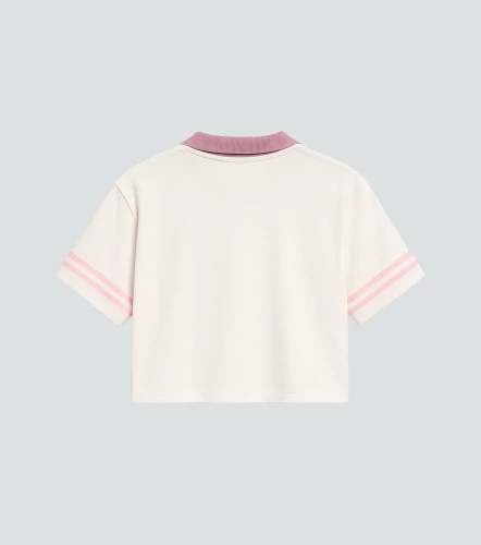 Nohe Blusa Crop Tipo Polo Estampada TyperRS