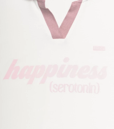 Nohe Blusa Crop Tipo Polo Estampada TyperRS