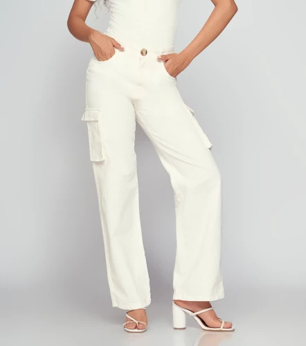 Pantalon Para Mujer Mariana Tipo Cargo Unicolor DerekAR