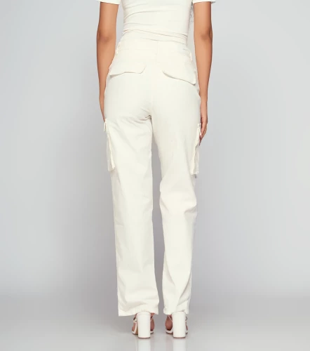 Pantalon Para Mujer Mariana Tipo Cargo Unicolor DerekAR