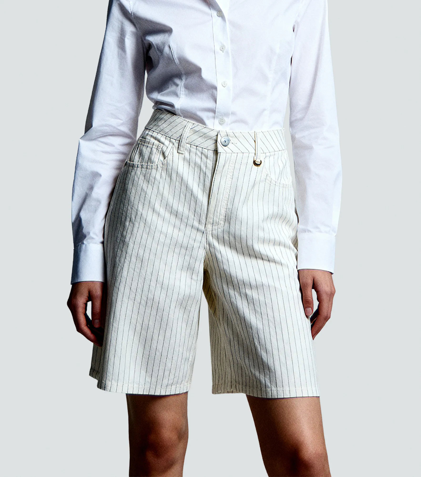 Bermuda En Indigo A Rayas Rebecca Derek 837185 AR